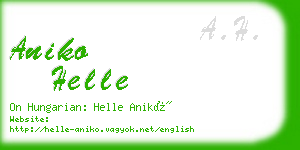 aniko helle business card